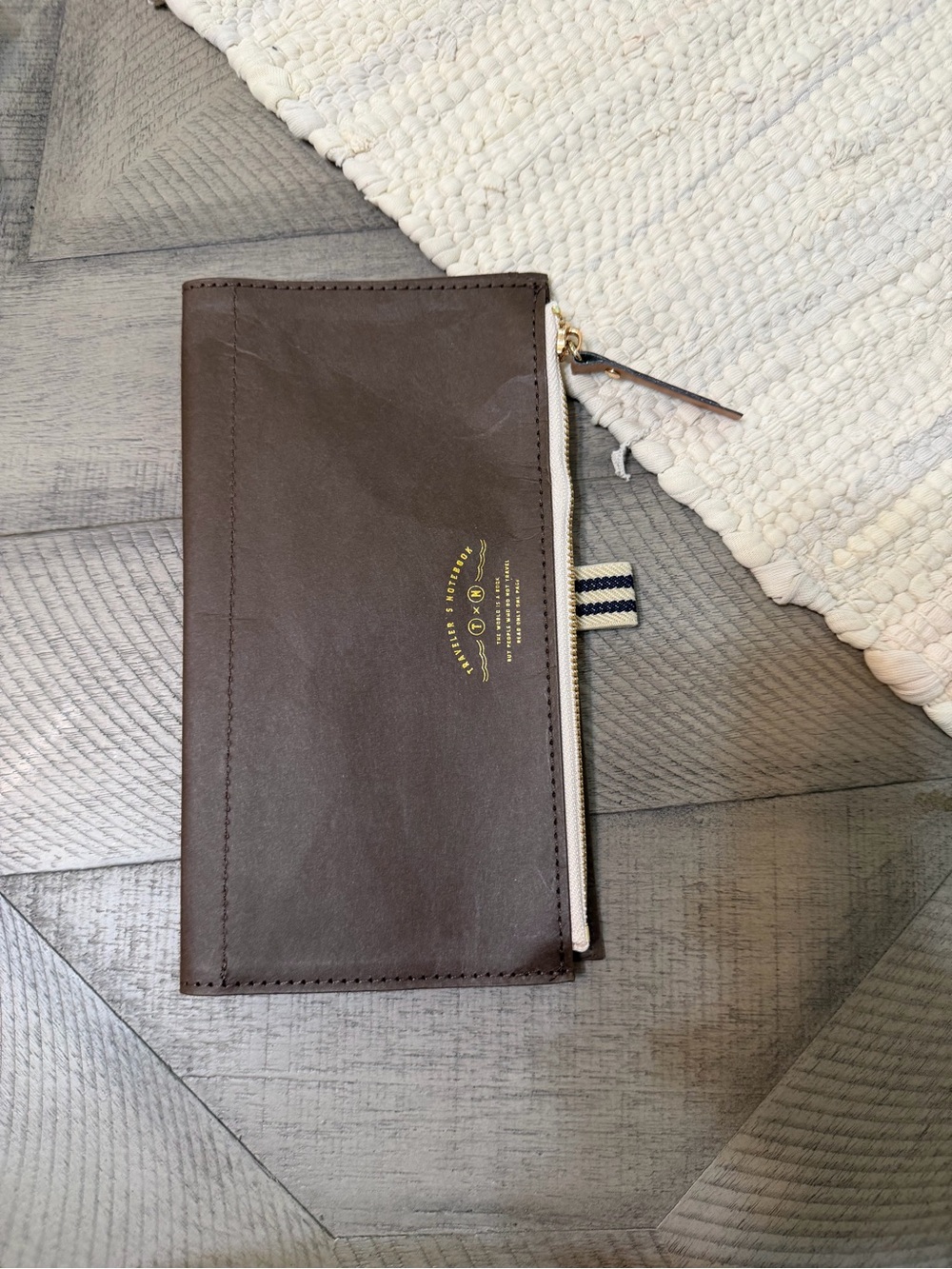 Brown travelers notebook folder